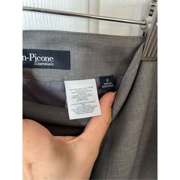 Evan picone women’s gray skirt suit jacket size 8 skirt size 6 - Picture 6 of 11
